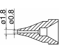 Насадка S 0.8 мм для FR-410 HAKKO N61-04