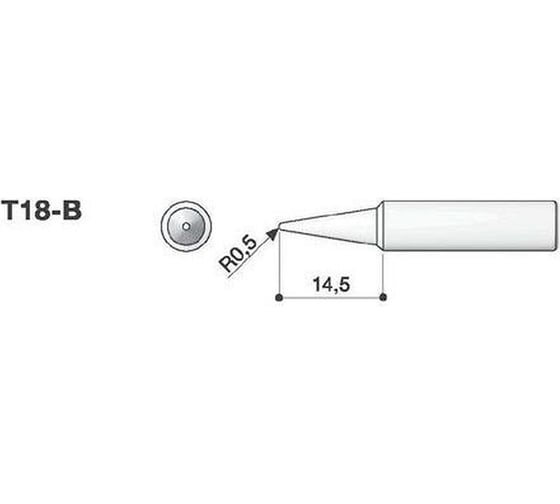 Наконечник 0.5 мм для паяльников FX-8801/FX-600 HAKKO T18-B