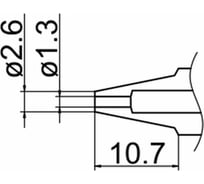 Наконечник 1.3 мм для демонтажного пистолета FМ-2024 HAKKO N1-13