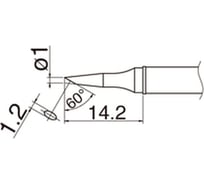 Наконечник (1 мм; 350С) для станций FX-100 HAKKO T31-03BC1