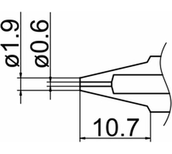 Наконечник 0.6 мм для демонтажного пистолета FМ-2024 HAKKO N1-06