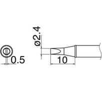 Наконечник (2.4 мм; 350С) для станций FX-100 HAKKO T31-03D24