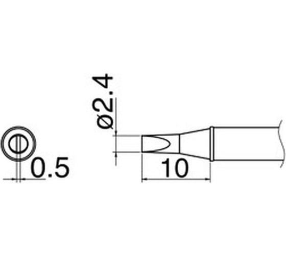Наконечник (2.4 мм; 350С) для станций FX-100 HAKKO T31-03D24 1