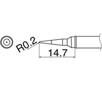 Наконечник (0.2 мм; 350С) для станций FX-100 HAKKO T31-03IL