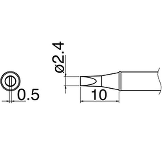 Наконечник (2.4 мм; 400С) для станций FX-100 HAKKO T31-02D24 1