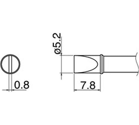 Наконечник (5.2 мм; 350С) для станций FX-100 HAKKO T31-03D52 1