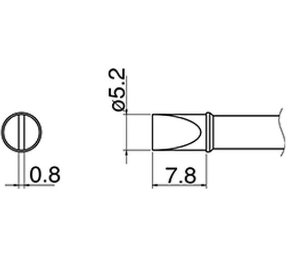 Наконечник (5.2 мм; 450С) для станций FX-100 HAKKO T31-01D52 1