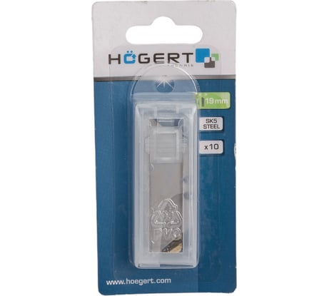 Лезвия трапециевидные (10 шт; 19 мм; SK5) HOEGERT TECHNIK HT4C667