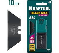 Трапециевидные лезвия KRAFTOOL BlackMax-A24, 10 шт 09624-S10