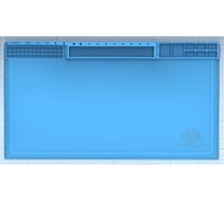 Резиновый коврик AMPERIN для работы с телефонами/планшетами с магнитными ячейками для мелких деталей 210x38 057615