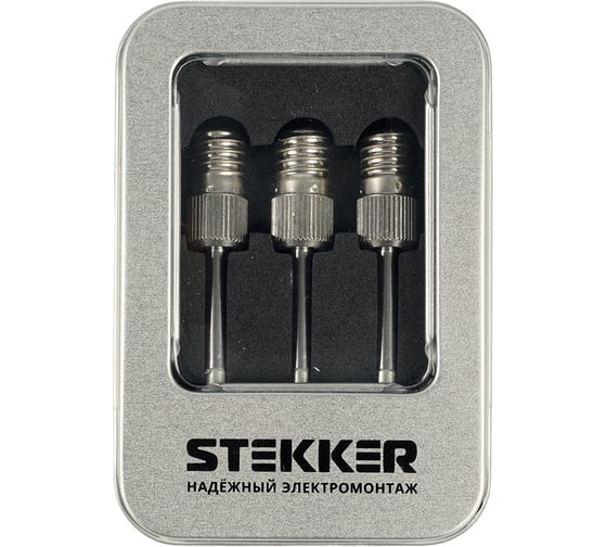 Набор сменных жал для беспроводного паяльника STEKKER APL7-801-3 PLE801-08, 3 50411