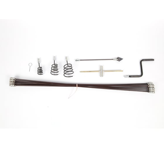 Стержени/штанги для прочистки канализации REDLI 1.5м (комплект 10шт + насадки) R-60360 1