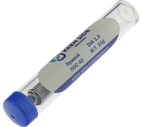 Припой KEEN SIDE Sn40/Pb60-d1.0-10g tube flux ROL1 ПОС 40 192794 1