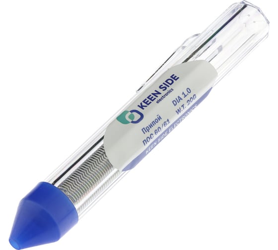 Припой KEEN SIDE Sn60/Pb40-d1.0-20g-tube flux ROL1 ПОС 60/61 192777 1