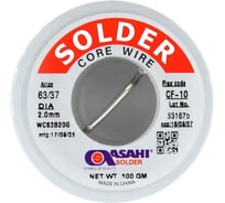 Припой ASAHI 2.0мм 0.1кг Sn63/Pb37 (CF10 флюс RA) 00-00016367