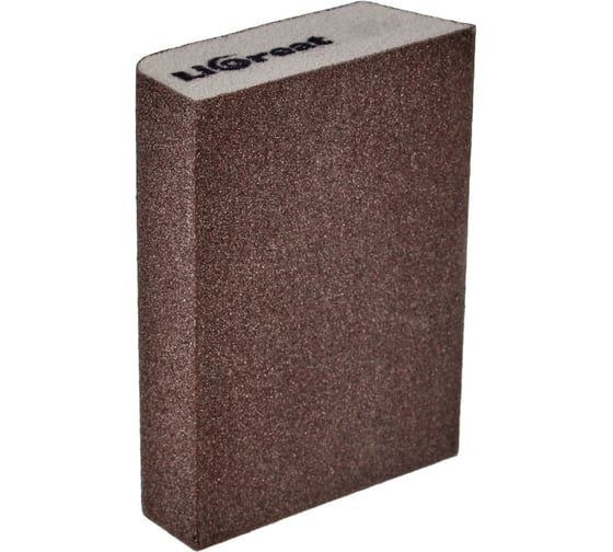 Шлифовальная губка Ligreat четырехсторонняя овал/скос 98х69х26 мм, Р220, 3 шт TL12382 1