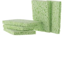 Губка HANDSKIT для очистки жал паяльников (увлажненная) 90х65мм зеленая (5 шт) HS90656SH