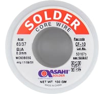 Припой ASAHI 0.3мм 0.1кг Sn63/Pb37 (CF10 флюс RA) 00-00016362