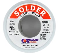 Припой ASAHI 1,6мм 0,1кг Sn63/Pb37 (CF10 флюс RA) 00-00014103