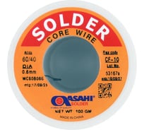 Припой ASAHI 0,6мм 0,1кг Sn60/Pb40 (CF10 флюс RA) 00-00015582