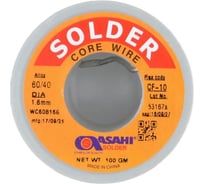 Припой ASAHI 1,6мм 0,1кг Sn60/Pb40 (CF10 флюс RA) 00-00016365