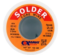 Припой ASAHI 2,0мм 0,1кг Sn60/Pb40 (CF10 флюс RA) 00-00016366