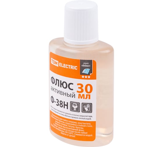 Флюс активный TDM ELECTRIC Ф-38Н, для пайки нихрома, 30 мл, серия Алмаз SQ1025-0377 1