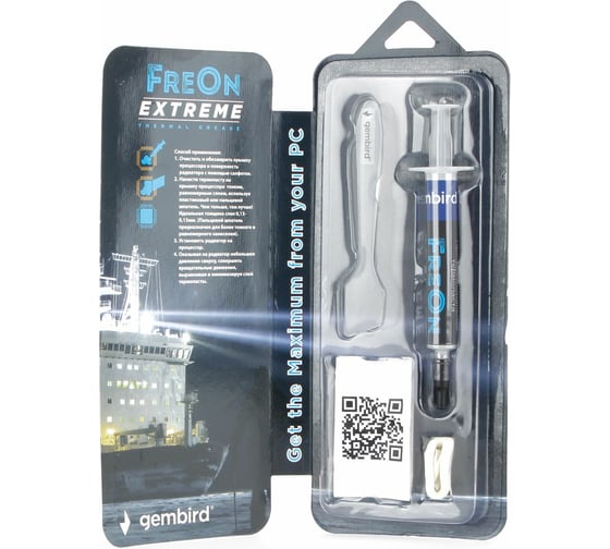 Термопаста FreOn Extreme GF-41-1.5 для радиаторов, 2 г, шприц Gembird