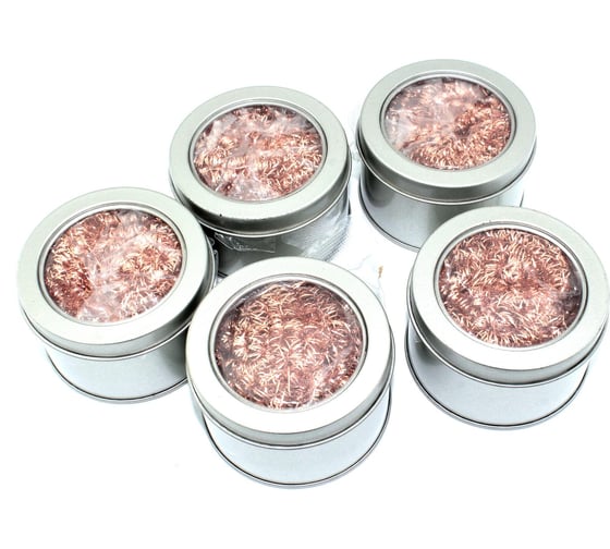 Стружка для чистки паяльных жал Amperin в банке 5 шт 112258