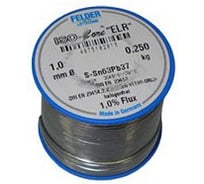 Припой Fibox Sn63Pb37 ELR:1 проц. 1мм 250г Felder 00230200
