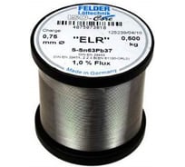 Припой Fibox Sn63Pb37 ELR:1 проц. 0.5мм 250г Felder 00230205