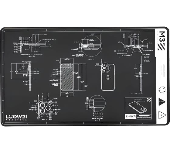 Термостойкий монтажный коврик QUICKO LW-M3 593х345мм LWM3