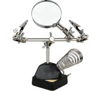 Зажим настольный вспомогательный Zhongdi ZD-10G третья рука с лупой и держателями паяльника и припоя 87-0107 00-00016617