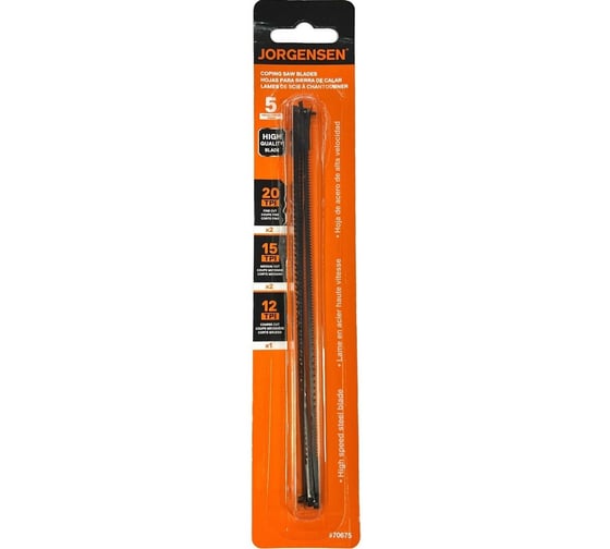 Полотна для копинговой пилы Pony Jorgensen (70670) Jorgensen 165мм_5 шт (2x20 TPI, 2X15TPI, 1X10TPI) 70675