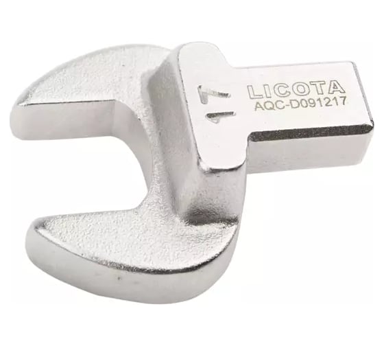 Насадка для динамометрического ключа Licota рожковая 17 мм, с посадочным квадратом 9х12 AQC-D091217