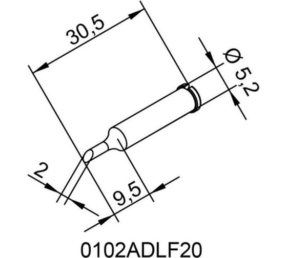 Жало паяльное Ersa 102ADLF20 для i-Tool 0102ADLF20SB 00423263