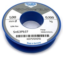 Припой Sn63Pb37 ELR:1 1мм 100г Felder Fibox 4075101010 00477346