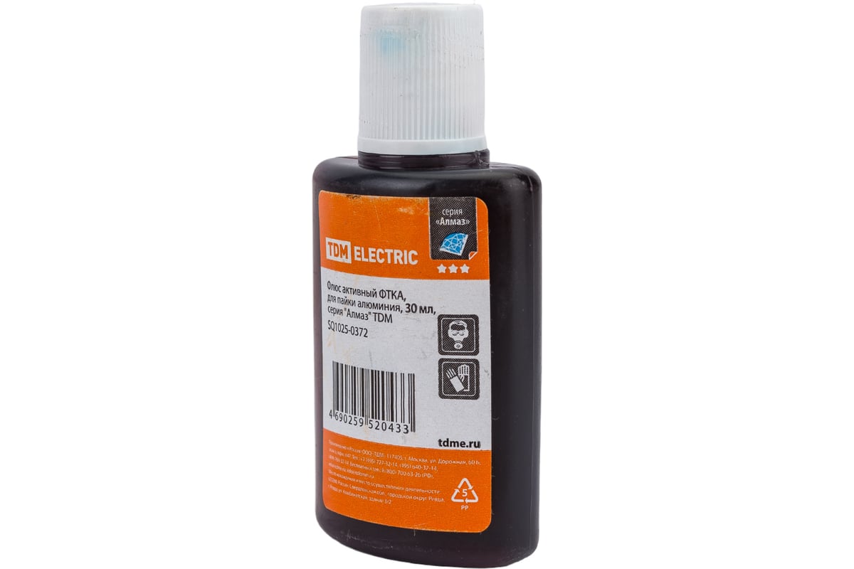 Флюс активный для пайки алюминия ФТКА Алмаз 30 мл, 30 штук TDM SQ1025 ...