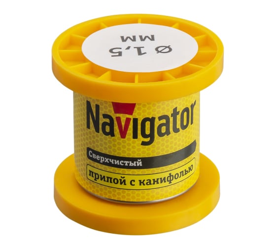 Припой NEM-Pos02-63K-1.5-K50 ПОС-63 (50 гр; 1.5 мм; катушка) Navigator 93080