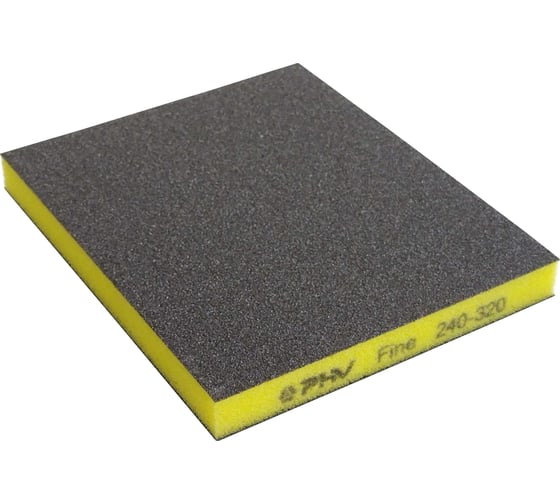 Губка абразивная двусторонняя AUTOP Professional AUTOP 92/02 Fine, 120х100х12 мм, желтая ATP-AM92/02-F/YE
