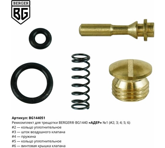 Ремкомплект для трещотки АДЕР BG1440 N1 Berger BG BG144051