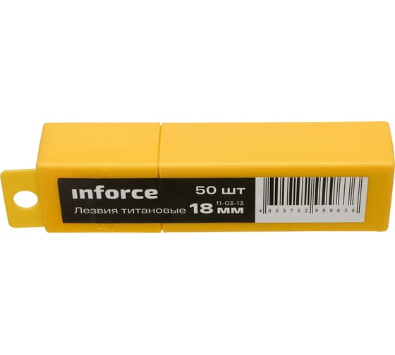 Лезвия 18 мм титановые 50 штук в упаковке Inforce 11-03-13