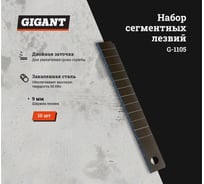 Набор сегментных лезвий 10 шт, 9 мм Gigant G-1105
