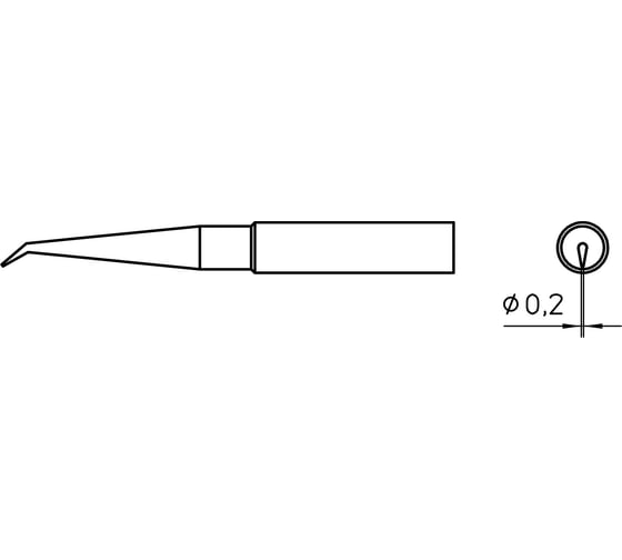 Паяльное жало круглое удлиненное XNT 1LX 0.2х42.8 мм WELLER 54487299