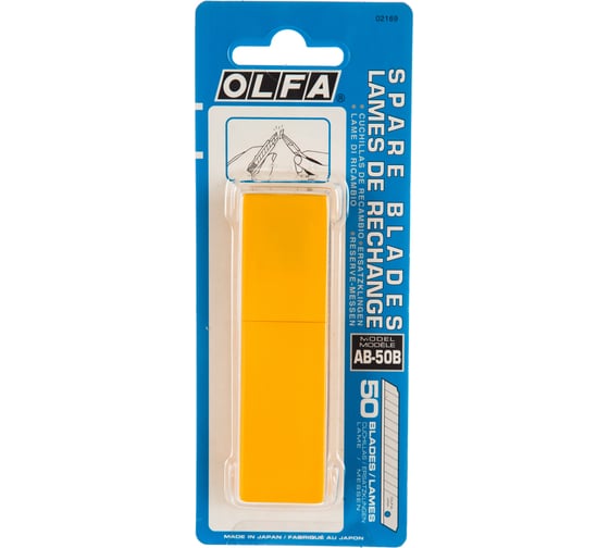 Сегментированные лезвия OLFA 9х80х0.38 мм 50 шт. OL-AB-50B