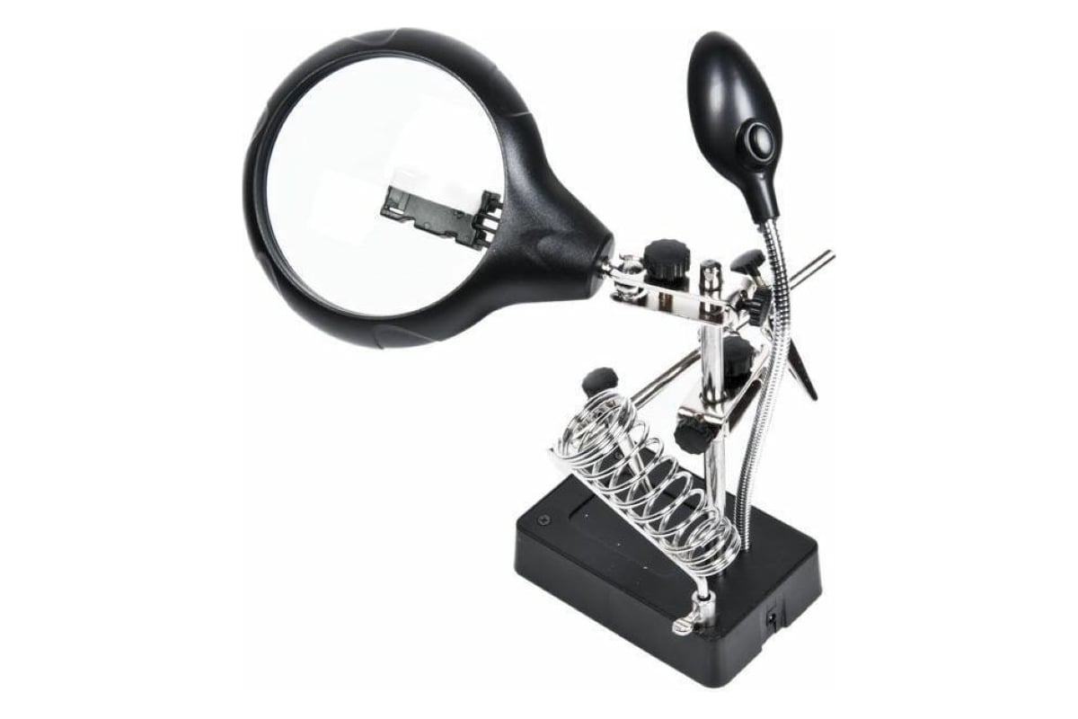 Держатель для пайки с подсветкой и подставкой под паяльник MG16129 BAKU ...