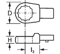 Насадка для ключа динамометрического (закрытая; 10 мм) HEYCO HE-00792411080
