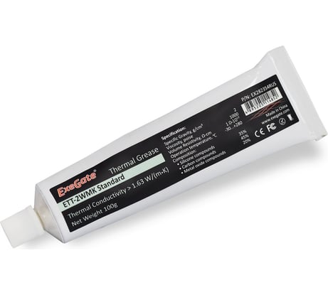 Термопаста ETТ-2WMK Standard (1,63 Вт/(м·К), 100 г, тюбик) ExeGate 282354