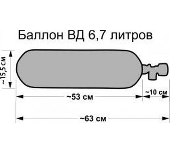 Чехол для композитного баллона со сжатым воздухом (6.8 л, оксфорд 600, черный) Tplus T013716