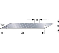 Лезвия сменные 30 Acute Angle Blade (9 мм; 10 шт.) Tajima LB39H/B1